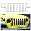 Kit d'inserts gris argent (enjoliveurs) de calandre et phares pour Jeep Wrangler JL
