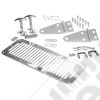 Kit complet de capot acier inox Jeep CJ, Wrangler YJ 