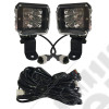 Kit Fixations lampes portées sur bas de baie de pare brise avec 2 spots LED et faisceaux électrique pour Jeep Wrangler JL
