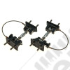 Kit attache capot moteur réglable acier Jeep CJ, Wrangler YJ