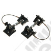 JL190001LK Kit d'attaches capot DV8 offroad en aluminium noir Jeep Gladiator JT