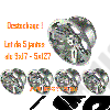 Déstockage: Lot de 5 jantes aluminium XHD Rugged Ridge (couleur chrome) 5x127 - 9x17 - ET: -12