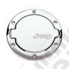 Trappe à essence "Jeep" en aluminium et plastique chromé pour Jeep Wrangler JK