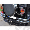 Pare chocs arrière inox double tubes en 2 parties, Jeep Wrangler YJ