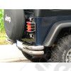 Pare chocs arrière inox double tubes en 2 parties, Jeep Wrangler YJ
