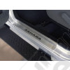 Kit de 2 protections de seuils en acier inox de portes avant (avec 2 autocollants SAHARA) Jeep Wrangler JK (2 ou 4 portes)