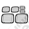 Grilles de protection de feu avant et arrière noir, Jeep Wrangler YJ
