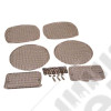 Kit grilles de protection de feux avant et arrière en acier / inox - Jeep Wrangler TJ - SH7431 / RT26047