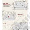 Housse de protection intérieur de coffre et banquette pour Jeep Wrangler JL Unlimited (4 portes)