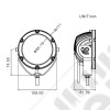 Feu Longue portée rond à LED , 50W - 3500 lumens