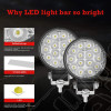 Kit de 2 feux longue portée ronds à LED de 42W - 420 lumens (diamètre: 8 cm)