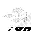 Panneau droit de Hard Top origine MOPAR noir (non paint) Jeep Wrangler JK 2 ou 4 portes
