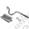 Silencieux et tube de sortie vernis aluminisé pour 2.5L et 4.0L Jeep Wrangler YJ