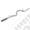 Silencieux aluminé PaceSetter / Dynomax avec tube de sortie (sortie du tube en acier inox) pour 2.5L et 4.0L Jeep Wrangler TJ - 862874 / 17345 - 17345