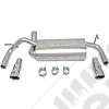 Silencieux BORLA avec tube de sortie, 2.8L et 3.8L Wrangler JK (double sorties gauche et droite avec enjoliveurs)