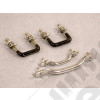 Kit crochets capot moteur acier, inox Jeep CJ et Wrangler YJ