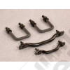 Kit crochets capot moteur acier noir Jeep CJ et Wrangler YJ