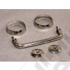 Kit crochets capot moteur acier, inox Jeep Wrangler TJ