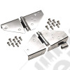 Kit charnières de baie de pare-brise, acier inox, pour Jeep CJ et Wrangler YJ 