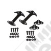 Kit d'attaches capot acier noir Jeep CJ et Wrangler YJ 