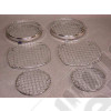 Kit grilles protections de feux avant et arrière acier inox Jeep CJ 