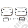 Kit de 4 grilles de protection de feux avant en acier inox pour Jeep Wrangler YJ - 11142.03