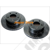 Kit de 2 disques de frein avant percés et ventilés pour Jeep Wrangler YJ, TJ, Cherokee XJ et Grand Cherokee ZJ, ZG - AR8722XPR / 780444PER / 18A409SD