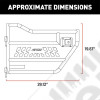 Kit de 2 demi portes tubulaire arrière en aluminium pour Jeep Gladiator JT