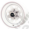 Jante Triangular Acier Blanche 7x15 / 5x139.7 / ET: -6 / CB : 110 pour véhicules Jeep CJ et SJ / RA302WH / 302WH