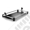 JK 4dr: Wasatch Rear Cargo Rack – Silver Rails