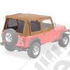 Bâche de rechange avec haut de fenêtre carré, couleur: Marron / Spice pour Jeep Wrangler YJ