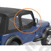 Fenêtres amovibles pour demi-porte - Couleur : Black Crush - Jeep CJ, Jeep Wrangler YJ - 51780-01