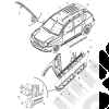Baguette bas de porte avant gauche - Jeep Compass MK et Patriot MK - 5182563AB / 5182563AA