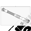 Arbre arrière avec joint homocinétique et croisillon moteur 2.8L CRD avec boite manuelle NSG370 - Jeep Wrangler JK Unlimited Rubicon (4 portes) - 52853346AD