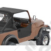 Kit de 2 demi portes en toile en deux parties séparables, Couleur: Black Denim pour Jeep CJ7 et Wrangler YJ