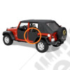 Kit demi portes arrière en toile, couleur; black diamond, Wrangler JK Unlimited (pour 4 portes)