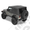 Bâche complète avec fenêtres teintées et fenêtres de demi-portes avant couleur : Black - Jeep Wrangler YJ - 68215