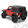 Bâche Supertop avec fenêtres teintées - Couleur : Black Twill - Jeep Wrangler JK (2 portes)