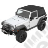 Bache Trektop Pro Hybrid Slantback - Couleur : Black Twill - Jeep Wrangler JK (2 portes)