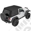 Bache Trektop Pro Hybrid Slantback - Couleur : Black Twill - Jeep Wrangler JK (2 portes)