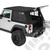 Bache Trektop Pro Hybrid Slantback - Couleur : Black Twill - Jeep Wrangler JK (2 portes)