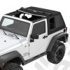 Bache Trektop Pro Hybrid Slantback - Couleur : Black Twill - Jeep Wrangler JK (2 portes)