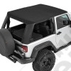 Bache Trektop Pro Hybrid Slantback - Couleur : Black Twill - Jeep Wrangler JK (2 portes)