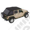 Bache Trektop Glide - Couleur : Crushed Red Pepper (Rouge foncé) - Tissu : Twill - Jeep Wrangler JK Unlimited (4 portes)