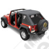 Bâche Trektop - Couleur : Black - Tissu : Twill (triple épaisseur) - Jeep Wrangler JK Unlimited (4 portes) 
