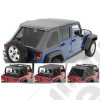 Bâche Trektop - Couleur : Black - Tissu : Twill (triple épaisseur) - Jeep Wrangler JK Unlimited (4 portes) 