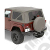 Kit 3 fenêtres teintées pour soft top origine ou bâche Supertop de chez Bestop couleur Khaki Diamond - Jeep Wrangler JK 2 portes