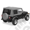 Bâche de rechange avec haut de fenêtre carré, couleur: Charcoal, Wrangler YJ