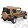 Bâche de rechange avec haut de fenêtre carré, couleur: Marron / Spice pour Jeep Wrangler YJ (sans aucune armature)