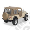 Bâche "Supertop" avec portes souples en deux parties séparables - Couleur : Tan (Beige) - Jeep M38A1, CJ3 et CJ5 - 51595-04 - Bâche soft-top de chez Bestop